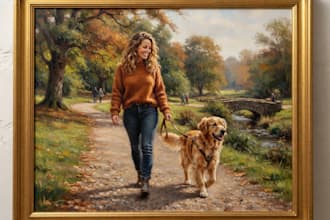 paint an acrylic painting portrait for you