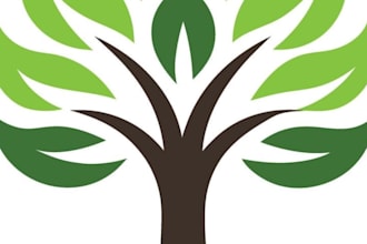 design greatest tree logo with hand drawn