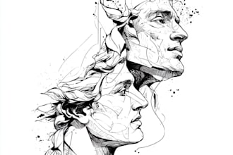make you a cool engraving style blackwork tattoo design