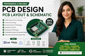design pcb layout schematic kicad altium esp32 iot pcb design gerber files