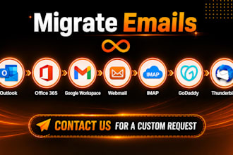 migrate emails between gmail, outlook, office 365, icloud mail, thunderbird etc