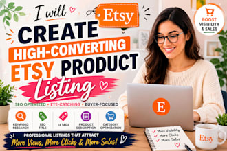 create a high converting etsy product listing with SEO