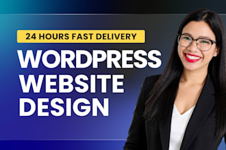 do modern wordpress website design or redesign, website development in 24 hours