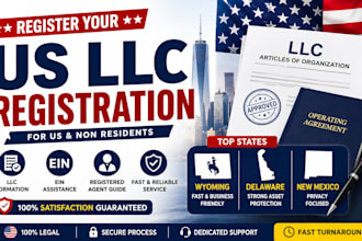 do us llc registration company formation ein in wyoming delaware us non resident