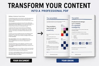 design a professional ebook, guide or PDF layout