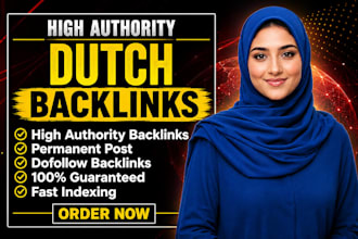 provide high quality da40 dr70 netherlands SEO backlinks