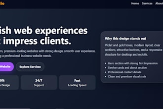 design new and stylish website for you