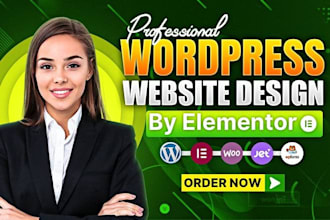 build wordpress website with elementor pro