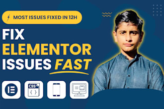 fix elementor issues, CSS, layout and responsive design