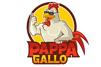 design chicken restaurant food rooster logo for you