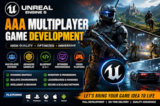 develop unreal engine 5 aaa multiplayer game and video game