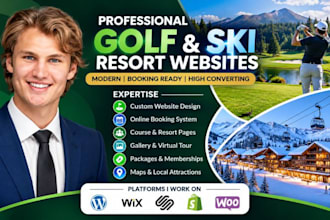 design golf website golf course website ski resort website golf booking website