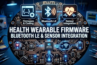 create health wearable firmware, bluetooth le and sensor integration