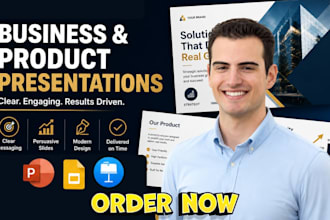 design business presentation and product slide for sales and marketing in canva