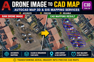 create accurate autocad map 3d gis mapping