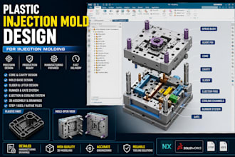 design a custom plastic injection mold for manufacturing