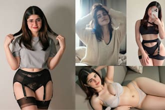 create ultrareal model images sfw nsfw for instagram, ofm