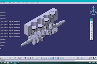 create professional 3d models and 2d drawings using solidworks,autocad and catia