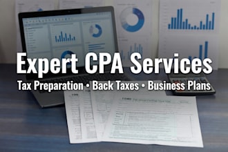 be your expert CPA for US taxes, business plans financial consulting
