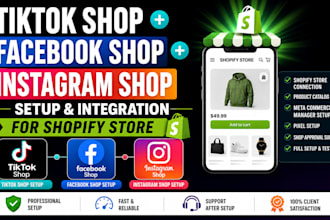 setup tiktik shop or instagram shop integrate facebook shop with shopify store