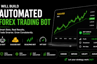 build automated forex trading bot, ea bot, xauusd bot, scalping bot, hft bot
