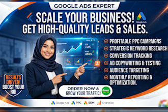 be your google ads PPC expert for search, display and shopping ads
