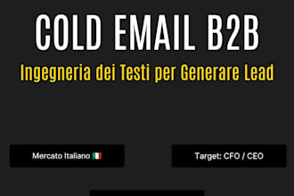 write high converting b2b cold email sequences in italian