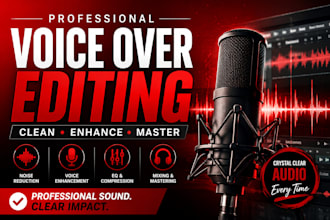 edit, clean and master your voice over