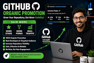 do github organic promotion repository to gain more fork stars