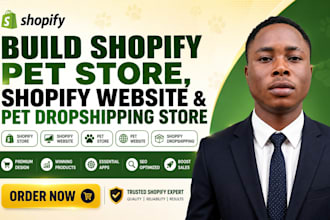 build shopify pet store shopify website and pet dropshipping store