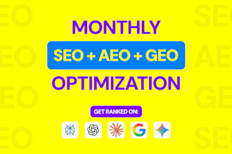 do complete monthly website on page GEO, aeo, local and ai SEO optimization