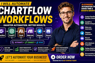 automate chartflow workflows with chatgpt, telegram, discord, claude, makecom