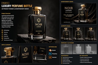 create realistic 3d product rendering and product visual