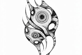 do design a custom dotwork or lined tattoo