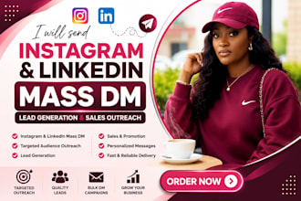 send instagram mass dm linkedin dm for outreach marketing lead generation VA ghl