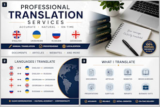 translate english, ukrainian and russian