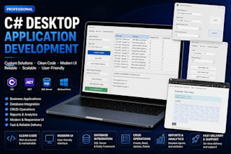 develop c sharp desktop applications and sql databases