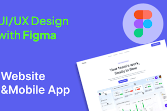 design a modern UI UX website or app mockup in figma