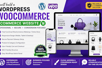 build a wordpress woocommerce ecommerce website