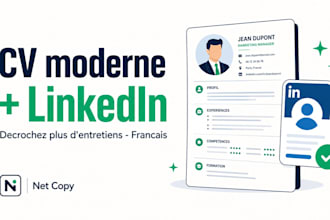 creer un CV moderne et optimiser votre profil linkedin