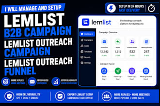 manage lemlist b2b campaign lemlist outreach campaign lemlist outreach funnel
