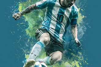 design a unique sport flyer or soccer poster
