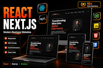 build modern react next js website