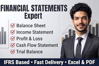 prepare financial statements, balance sheet, income statement and cash flow