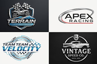 design modern motorsports, automobile, racing logo