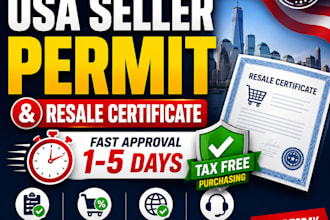 get your USA seller permit and resale certificate fast