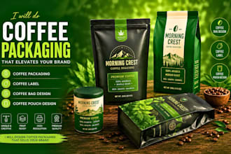 design coffee packaging, coffee bag, label, and pouch design