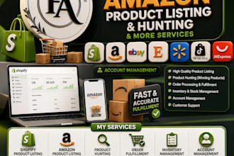 shopify and amazon product listing and order fulfillment etc
