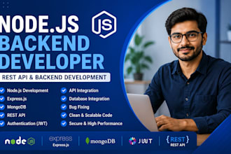 be your nodejs backend developer for rest API development
