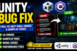 fix unity c sharp bugs, errors, and optimize your game